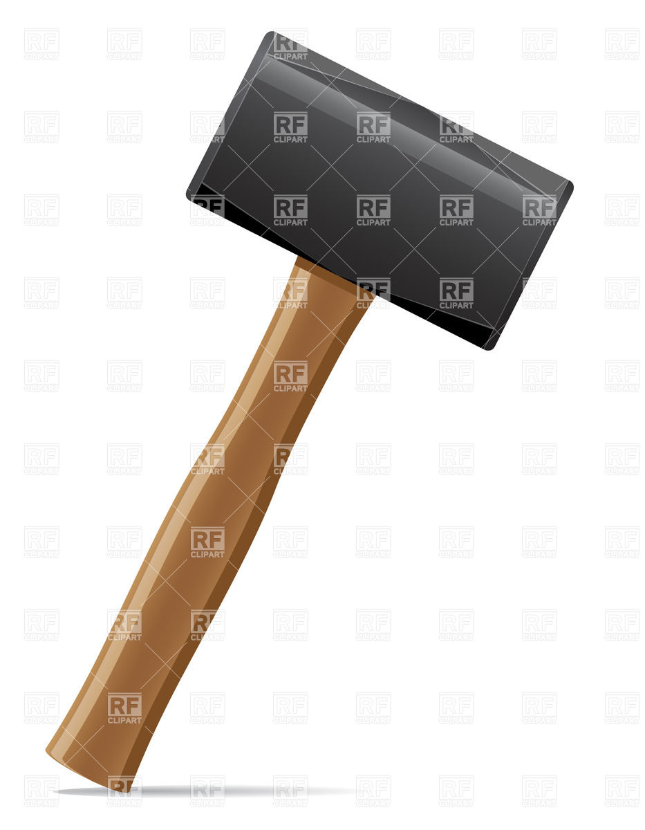 933x1200 Mallet With Wooden Handle Royalty Free Vector Clip Art Image
