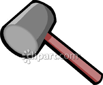 350x291 Royalty Free Clipart Image Hammer Rubber Mallet