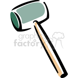300x300 Royalty Free Rubber Mallet 384915 Vector Clip Art Image
