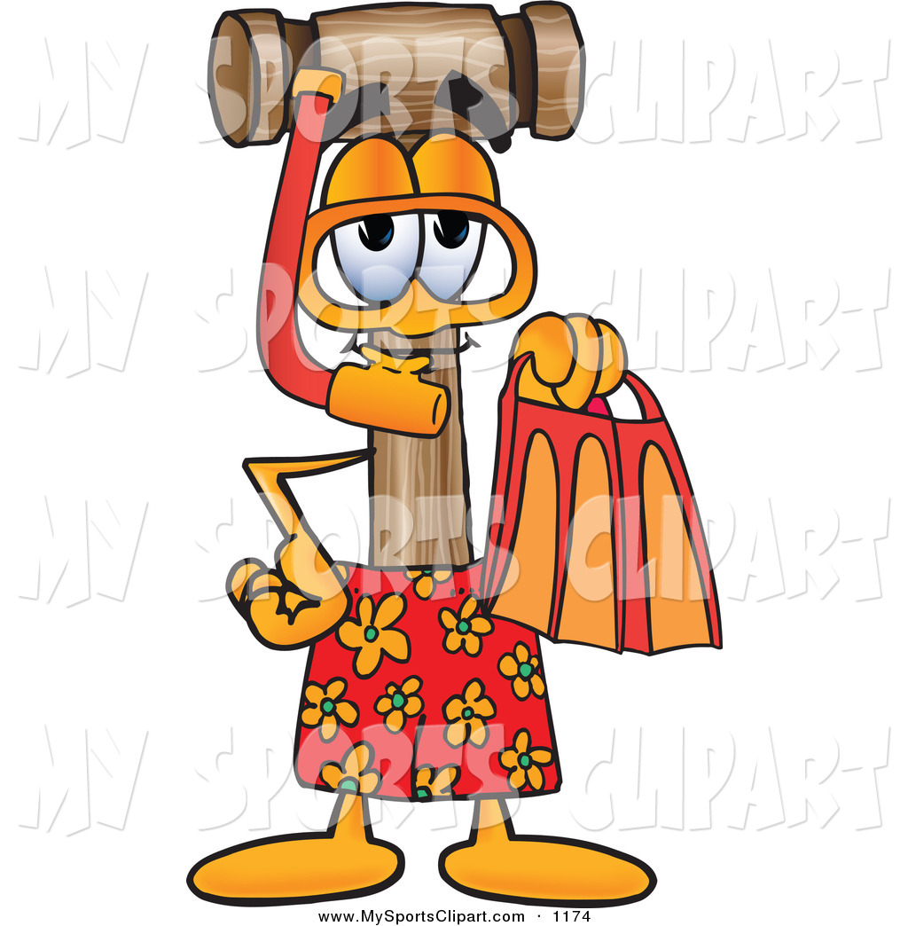 1024x1044 Sports Clip Art Of A Grinning Mallet Mascot Cartoon Character