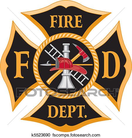 450x470 Clipart Of Fire Department Maltese Cross K5523690