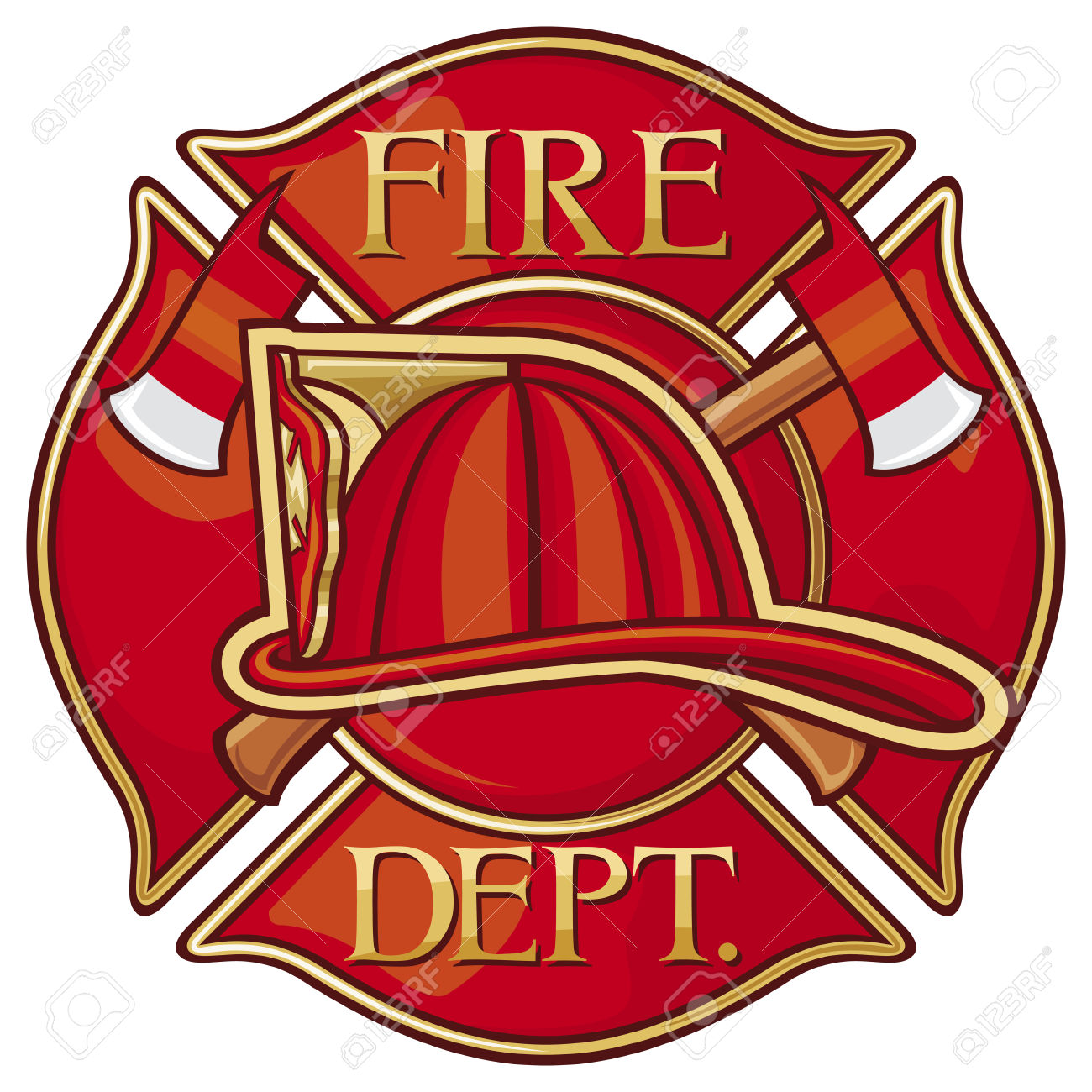 1300x1300 Fire Truck Clipart Badge
