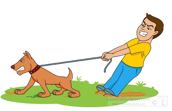 550x355 Man And Dog Clipart
