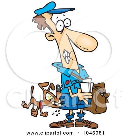 450x470 Royalty Free (Rf) Clip Art Illustration Of A Cartoon Mail Man