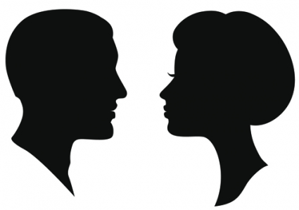 425x298 Creative Man And Woman Silhouettes Vector Set Free Vectors Ui