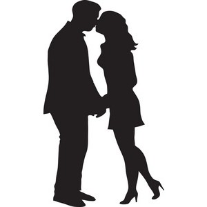 300x300 Kiss Clipart Silhouette