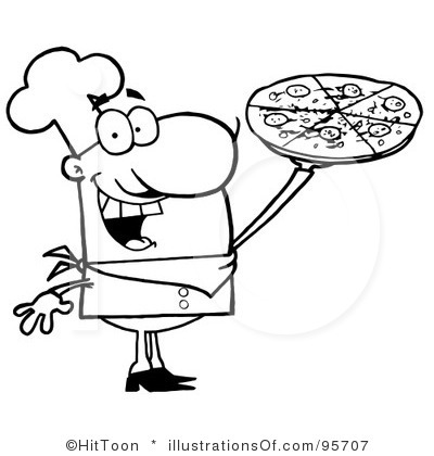 400x420 Pizza Clipart Black And White