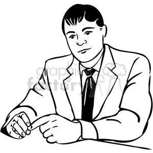 300x300 Royalty Free Office Business Man 098 386041 Vector Clip Art Image