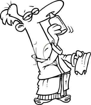 306x350 Black And White Clip Art Of A Man Using A Nasal Spray