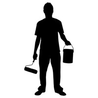 200x200 Man Men Guy Guys Human People Person Holding Holdings Paint Paints