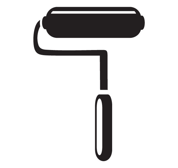 600x564 Painting With Roller Clipart