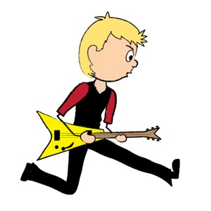 300x300 Free Clipart Of Musician Playing Guitar