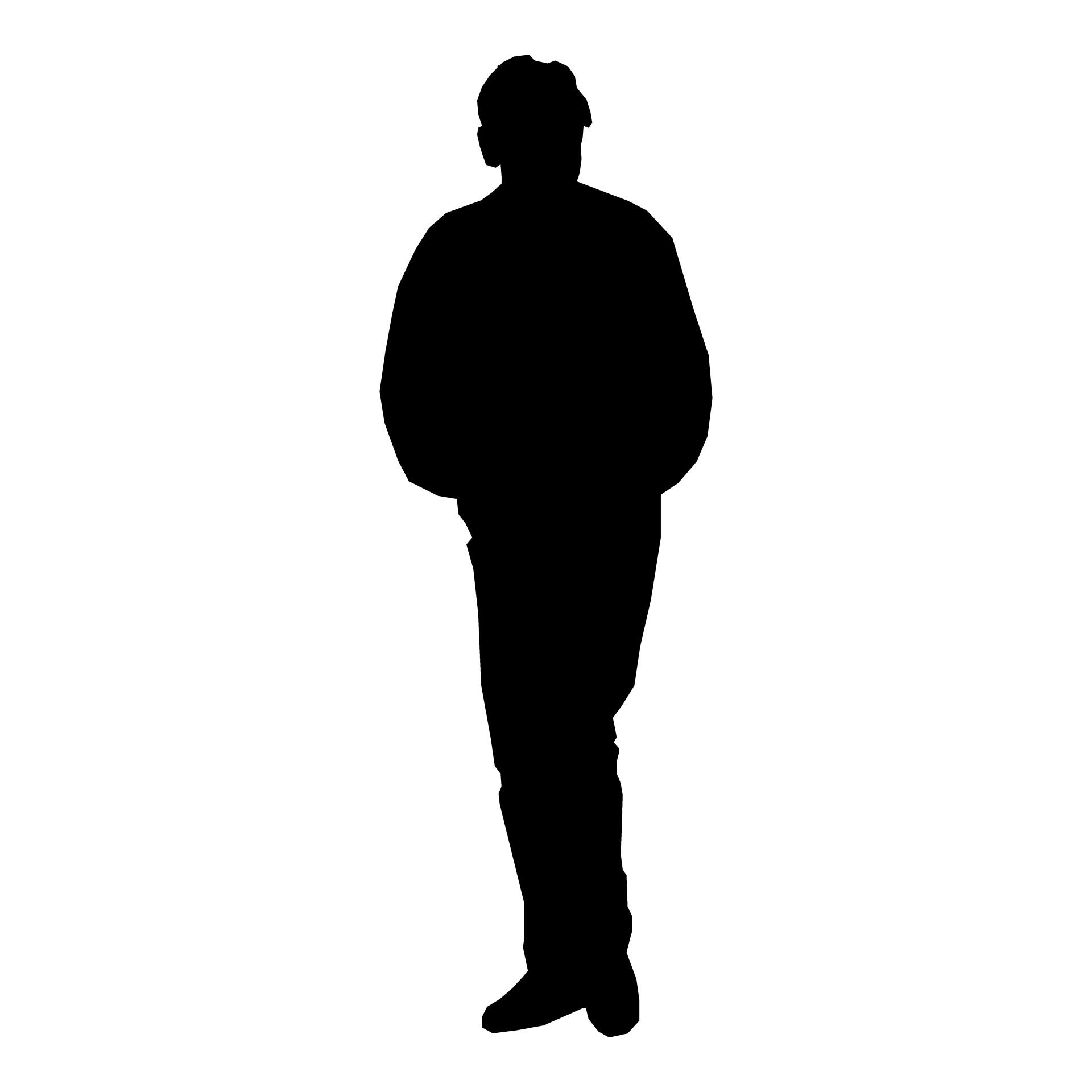 1920x1920 Unique Silhouette Man Standing Drawing
