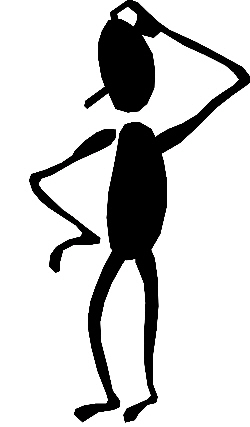 250x427 Stick Man Thinking Clipart Image