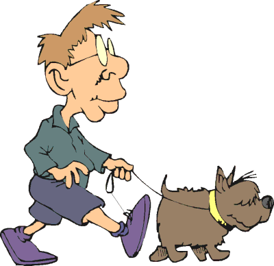 Man Walking Dog Clipart | Free download on ClipArtMag