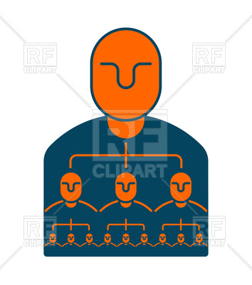 354x400 Company Structure Icon. Personnel Management. Royalty Free Vector