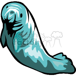 300x300 Royalty Free Manatee 133565 Vector Clip Art Image