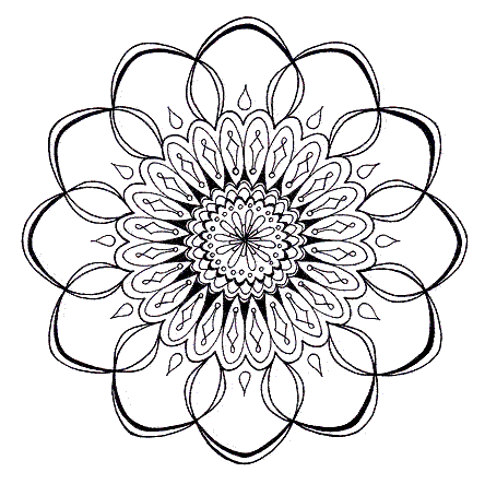 444x443 Mandala Coloring Pages (5)