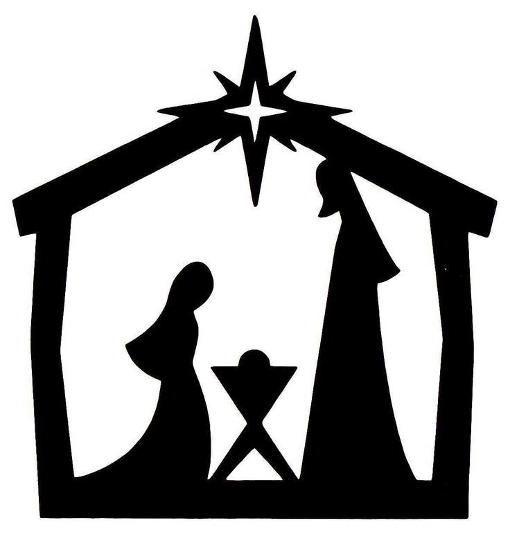 736x771 Nativity Silhouette Patterns