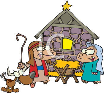 350x312 Manger Scene Clipart