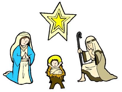 410x310 Christmas Manger Clipart