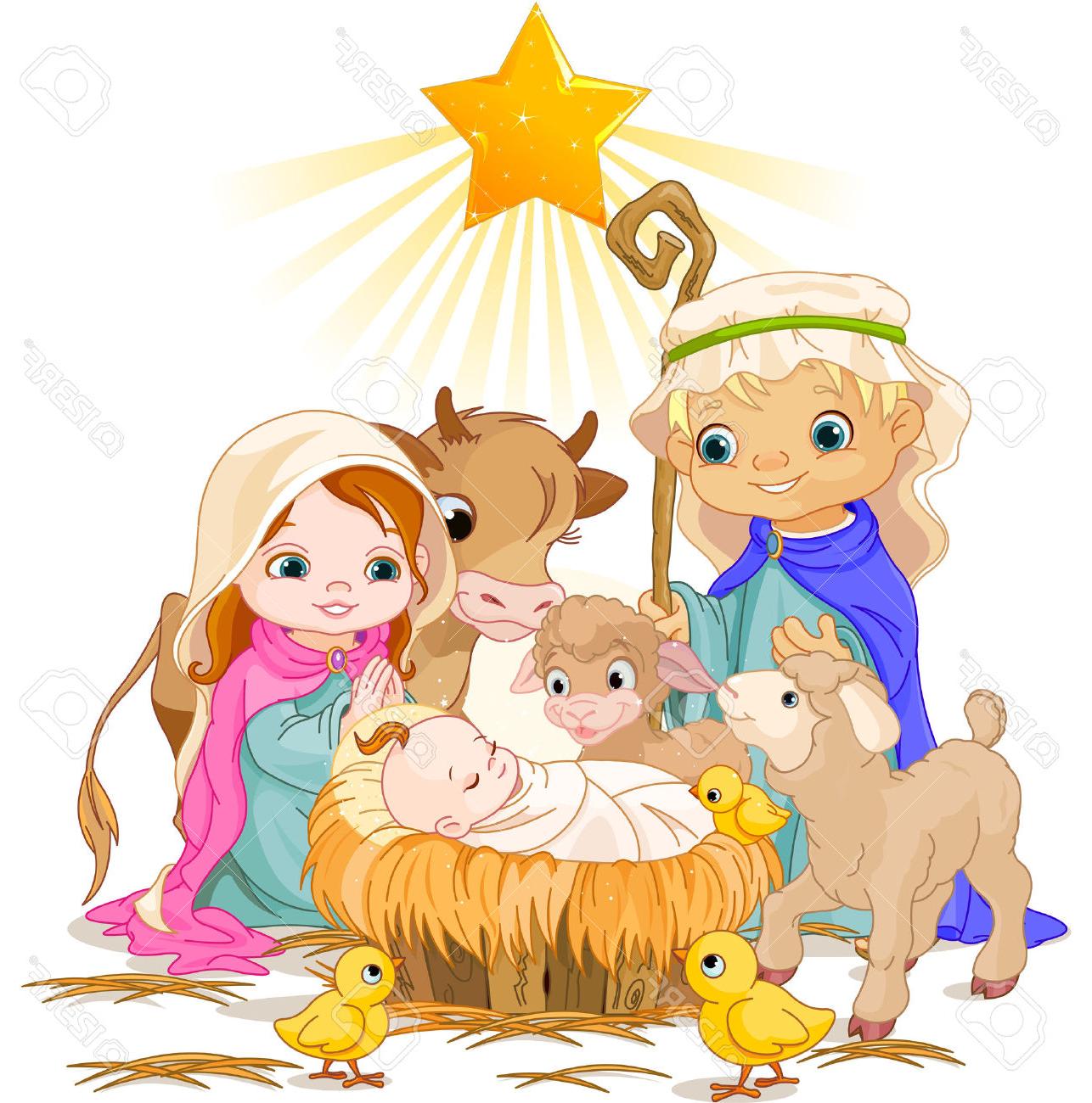 1286x1300 Best 15 Christmas Nativity Scene With Holy Family Stock Vector