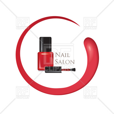 400x400 Nail Beauty Salon Background. Manicure Nail Polish Bottle Sign
