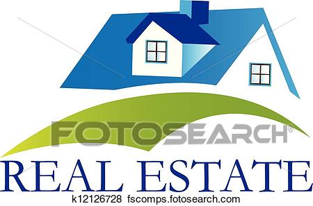 450x297 Clip Art Of Real Estate House Logo Vector K12126728