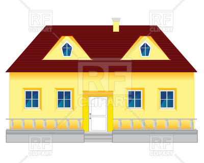 400x320 Big Mansion Royalty Free Vector Clip Art Image