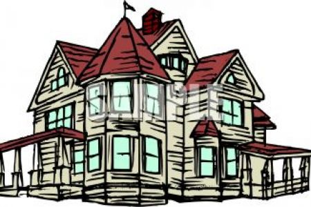450x300 Old Country House Clip Art