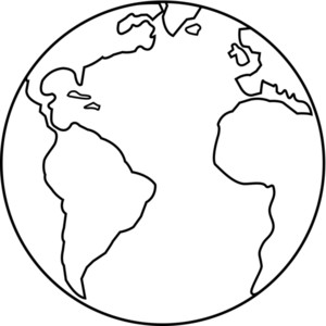 300x300 Globe Black And White Earth Map Clipart Black And White
