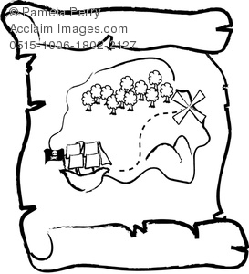 273x300 Art Image Of A Cartoon Pirate's Map