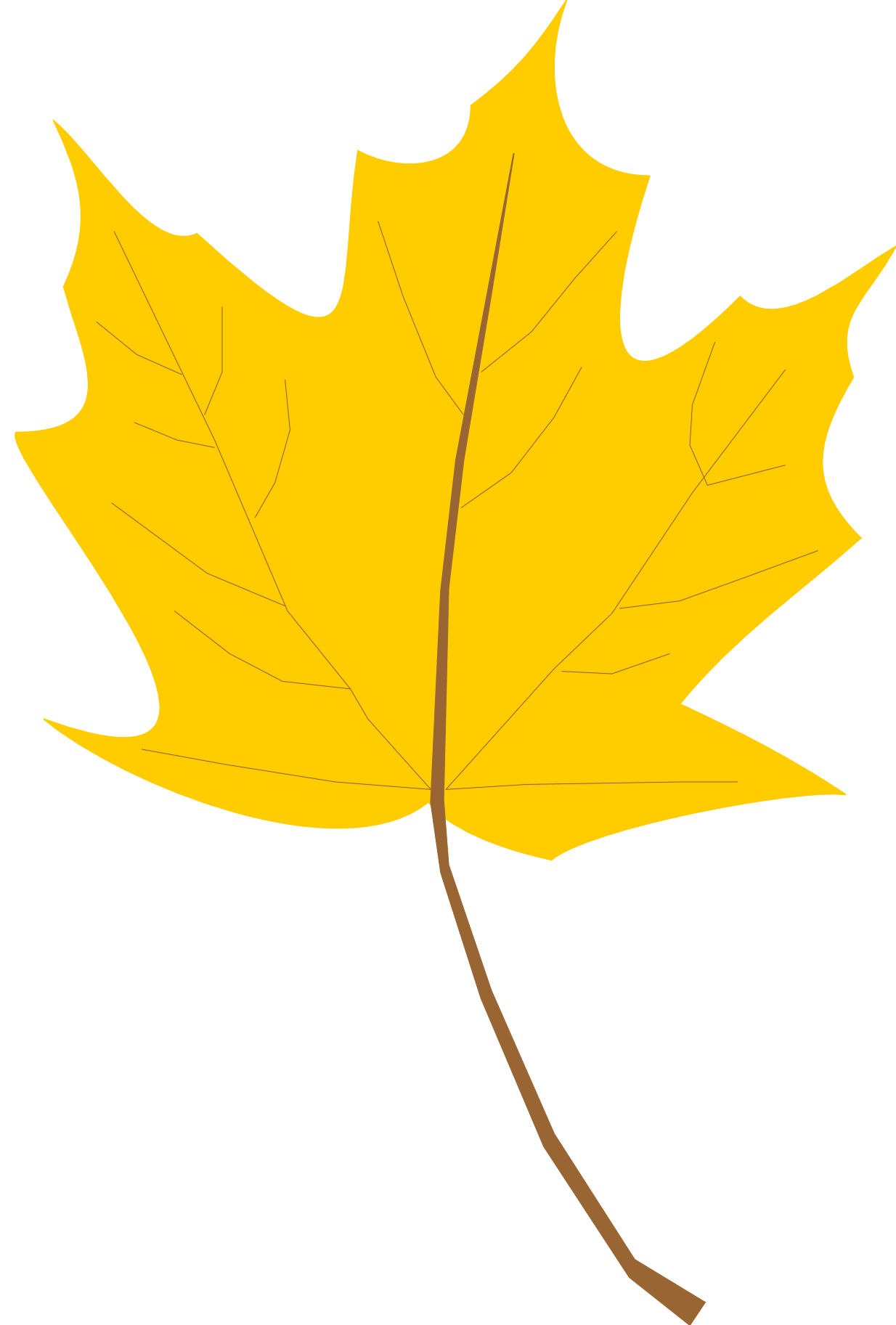 1234x1825 Foliage Clipart Yellow Leaf
