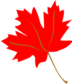 250x290 Red Maple Leaves Clip Art, Fall Season Graphics