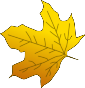 288x299 Yellow Maple Leaf Clip Art