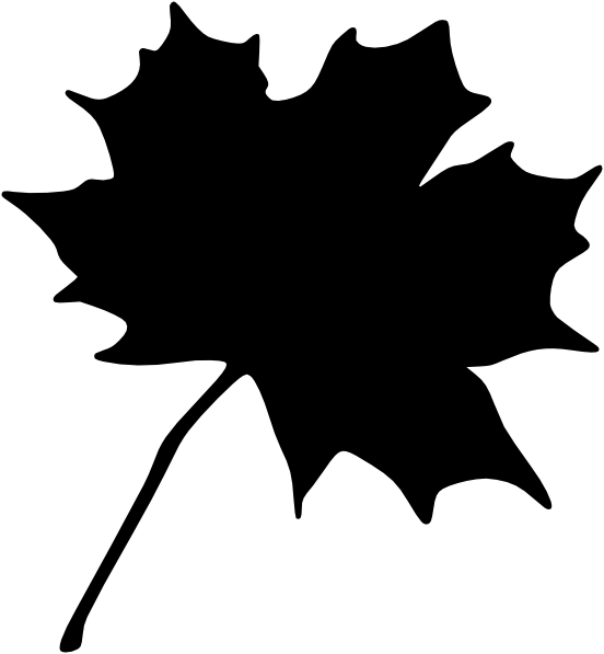 552x597 Black Leaf Clip Art