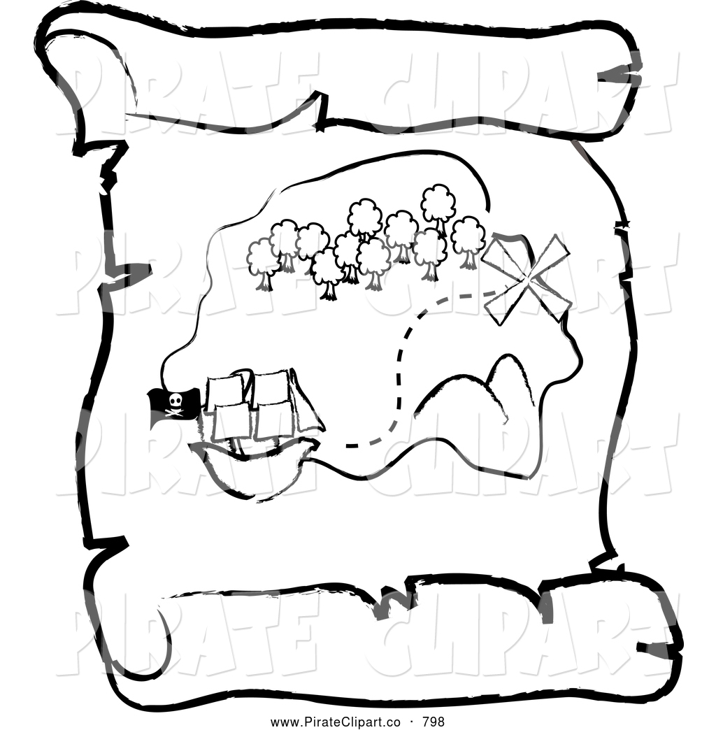 1024x1044 Vector Clip Art Of A Coloring Page Outlined Ship Near An Island