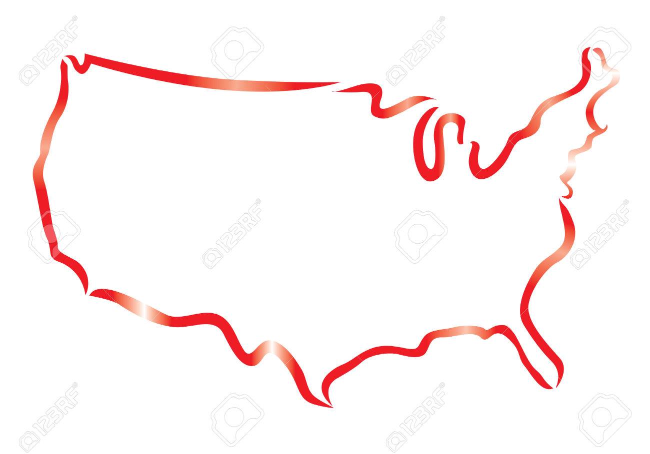 1300x909 Blank Us Map Clip Art At Clkercom Vector Clip Art Online