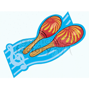 300x300 Royalty Free Cartoon Maracas 150493 Vector Clip Art Image