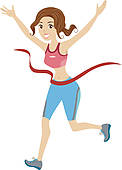 122x170 Marathon Runner Clip Art