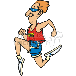 300x300 Royalty Free Man Running A Marathon 168195 Vector Clip Art Image