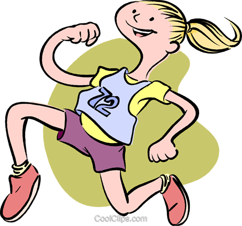 480x449 Woman Running A Marathon Royalty Free Vector Clip Art Illustration