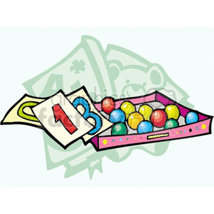 300x300 Royalty Free Cartoon Marble And Number Game 138715 Vector Clip Art