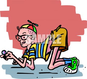 350x317 Boy Playing Marbles