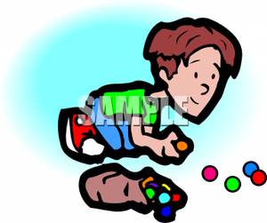 300x251 Picture A Cartoon Boy Playing With Marbles