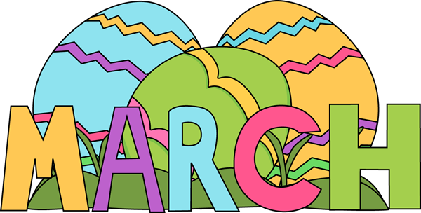 600x304 Month Of March Easter Eggs Clip Art