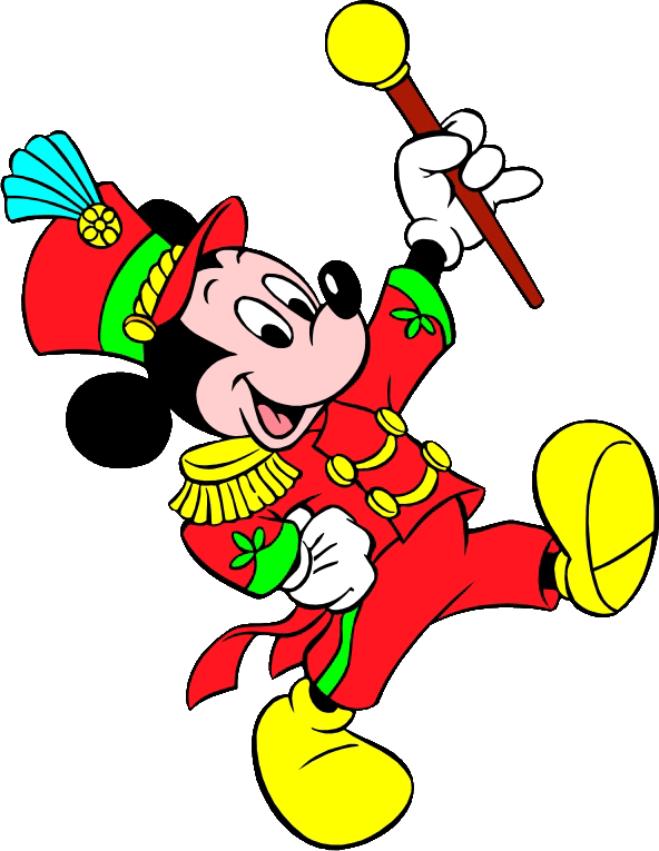 592x765 Mickie Mouse Cartoon Marching Band Clipart