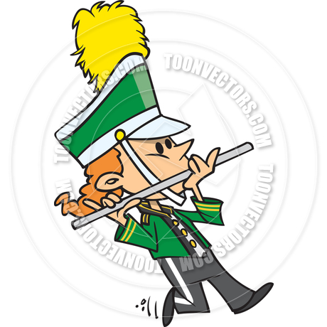 460x460 Cartoon Marching Band Girl By Ron Leishman Toon Vectors Eps