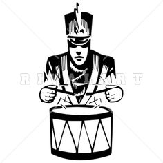 236x236 Sports Clipart Image Of Marching Band Member Playing A Drum Http