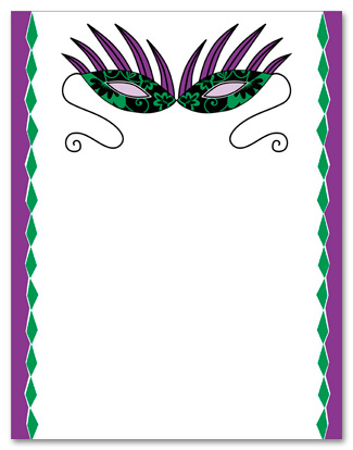 325x414 Mardi Gras Border Clipart